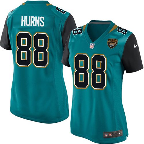 Women's Elite Allen Hurns Nike Jersey Teal Green Home - #88 NFL Jacksonville Jaguars